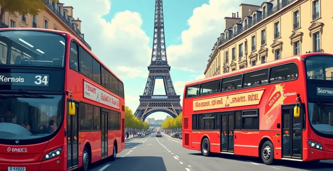 Hop-On Hop-Off bus to tour Paris